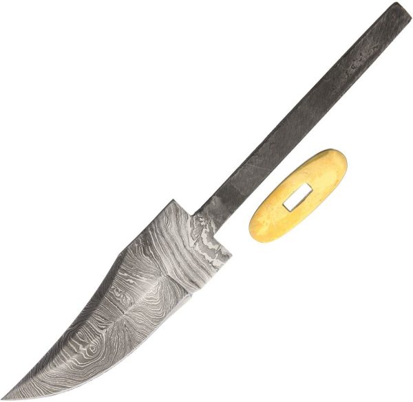 Knifemaking Damascus Clip Point Blade - 4 inch