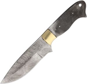 Knifemaking Damascus Drop Point Blade - 5 inches