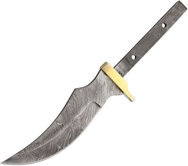 Knifemaking Damascus Clip Point Blade 5.5in with Stainless Handle