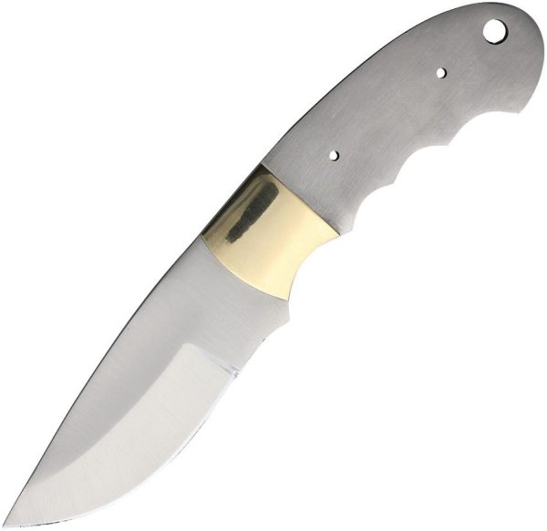 Knifemaking Finger Groove Blade - Satin Stainless