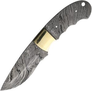 Knifemaking Damascus Finger Groove Blade - Full Tang