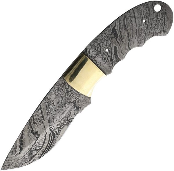Knifemaking Damascus Finger Groove Blade - Full Tang