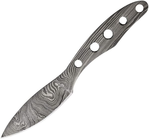 Knifemaking Damascus Knife Blade w/ Guard - Full Tang