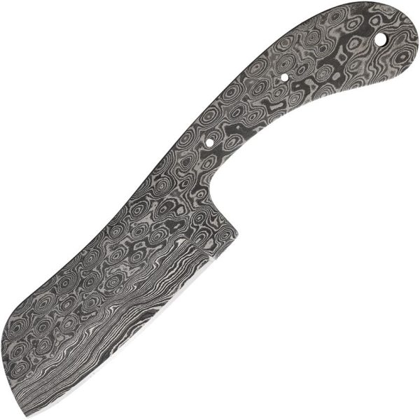 Knifemaking Damascus Blade 4in - Lanyard Hole