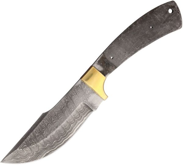 Knifemaking Skinner Blade Damascus - Brass Guard