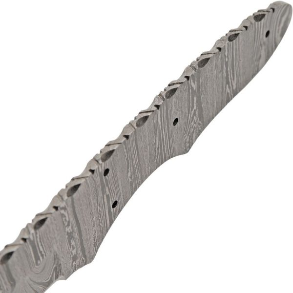 Knifemaking Drop Point Damascus Blank - Filework Spine