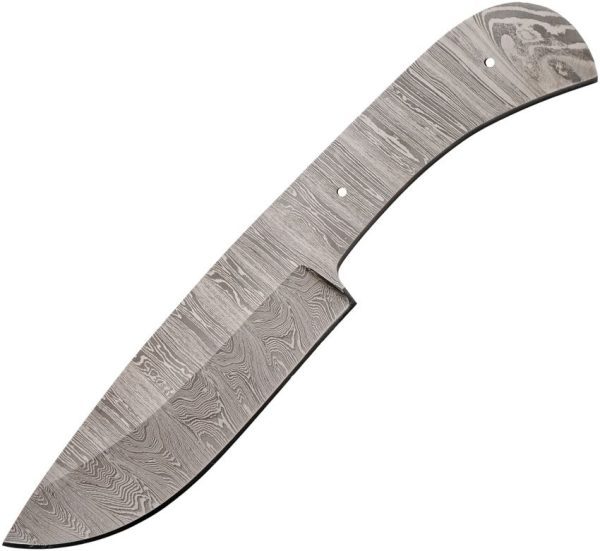 Knifemaking Wide Drop Point Damascus Blade Blank 4.25in
