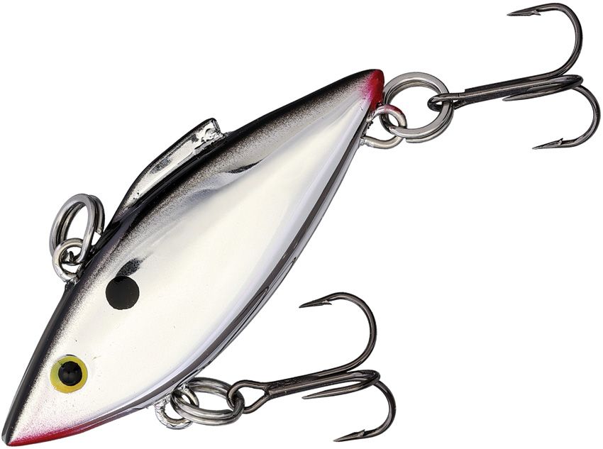 Bill Lewis Tiny-Trap Lipless Crankbait Chrome Black 1.75in