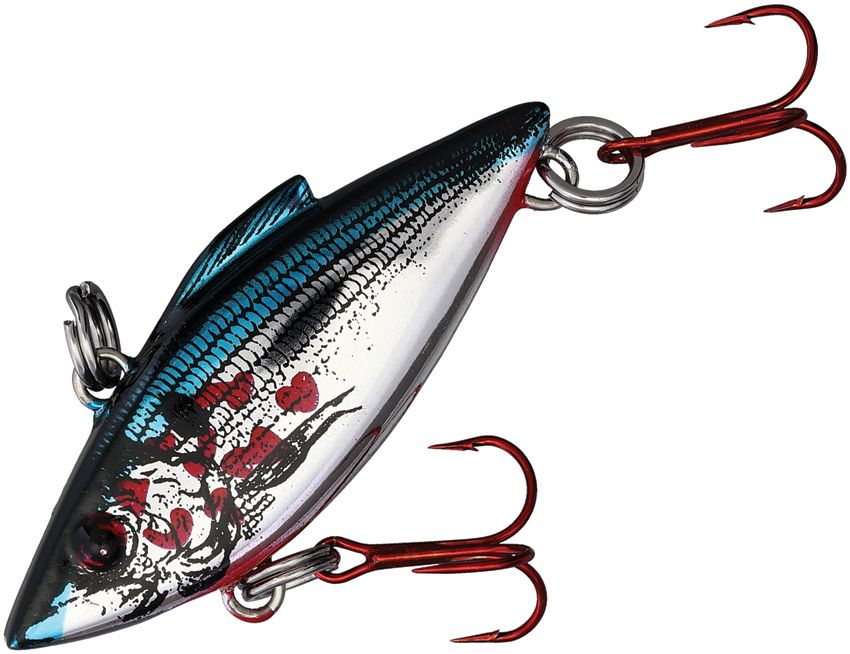 Bill Lewis Tiny-Trap Lipless Crankbait Chrome Blue 1.75"