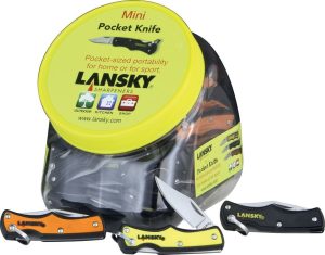 BLKN040.jpg Lansky Mini Lockback Folding Knife Black Synthetic 1.25" Clip Point