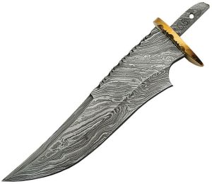 Knifemaking Damascus Blade Fixed Knife 6.5" Steel Sheath