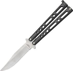 Benchmark Balisong Folding Knife 4" Stainless Blade Silver