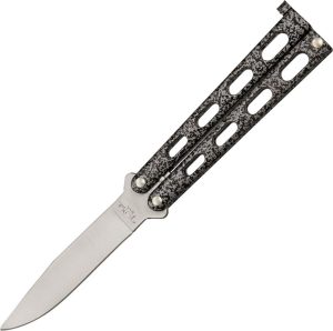Benchmark Balisong Folding Knife 3.38" Stainless Steel Silver