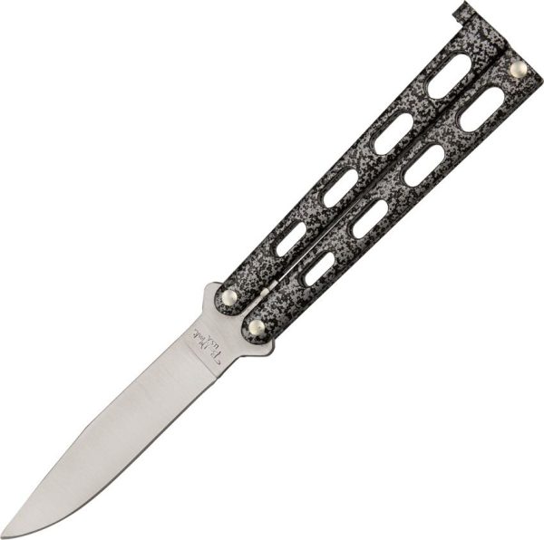 Benchmark Balisong Folding Knife 3.38" Stainless Steel Silver