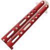 Benchmark Balisong Red 3.5" Folding Knife Stainless Aluminum