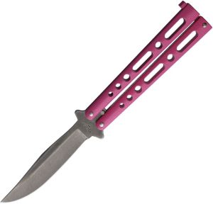 Benchmark Butterfly Pink Stonewash Folding Knife 3.75" Blade