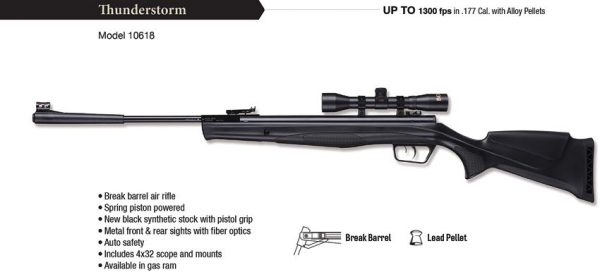 Beeman Thunderstorm Air Rifle Combo - Dual Caliber 1300 FPS