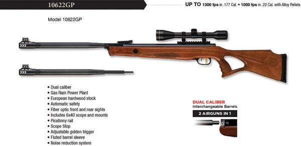 Beeman Sportsman Series Air Rifle Dual Caliber Gas Ram 1300fps