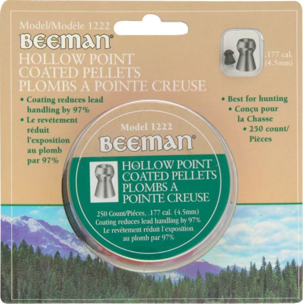 Beeman Hollow Point Coated Pellets .177 Cal - 250 Count