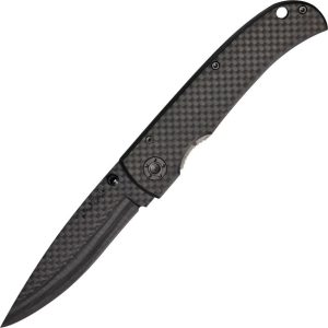 Benchmark Wildwind Linerlock Folding Knife Black Carbon Fiber