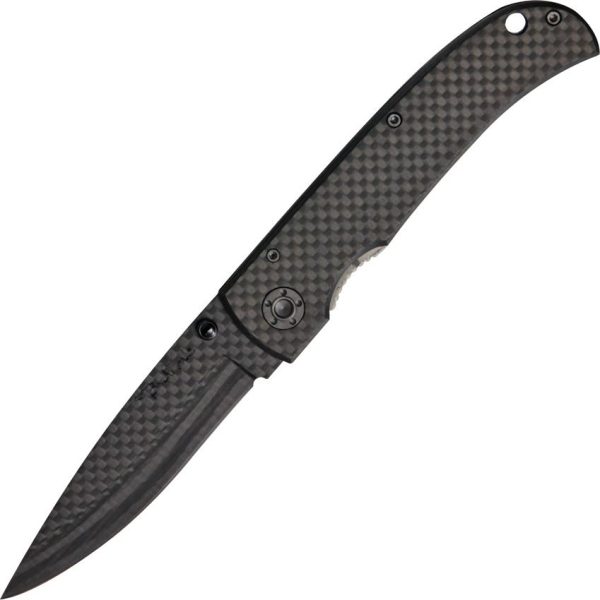 Benchmark Wildwind Linerlock Folding Knife Black Carbon Fiber