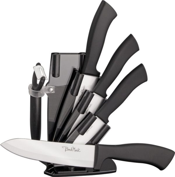 BMK061.jpg Benchmark Ceramic Kitchen Knife Set 5-Piece White Blade