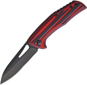Benchmark Slip Joint Folder Black Red G10 Handle