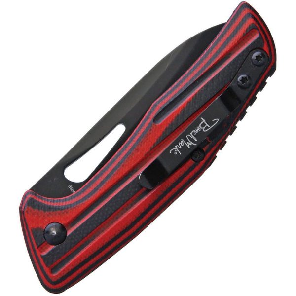 Benchmark Slip Joint Folder Black Red G10 Handle