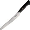 Benchmark Bread Knife Damascus - 8 inch Rosewood