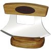 B Merry Ulu Birchwood Leather Inlay Knife
