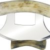 B Merry Ulu Caribou Antler Fixed Blade Knife 440 Stainless