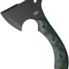 BucknBear Tactical Army Hatchet D2 Steel Black Green Handle