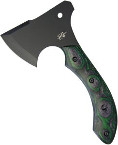BNB10054AX.jpg BucknBear Tactical Army Hatchet D2 Steel Black Green Handle