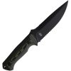 BucknBear Fixed Blade D2 Steel 6in Knife Black Green Canvas