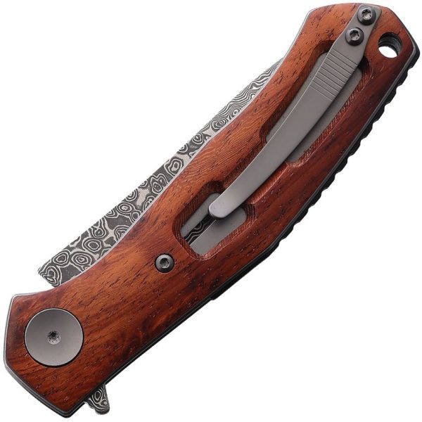 BNB1086M_add_01.jpg BucknBear Falcon Linerlock Damascus Folding Knife Brown Wood
