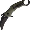 BucknBear Tactical Karambit Linerlock Folding Knife D2 Steel
