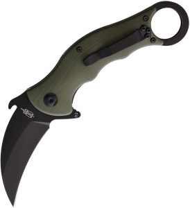 BucknBear Tactical Karambit Linerlock Folding Knife D2 Steel