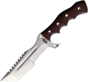 BucknBear Tanto Tracker Red Micarta Fixed Blade Knife 440SS