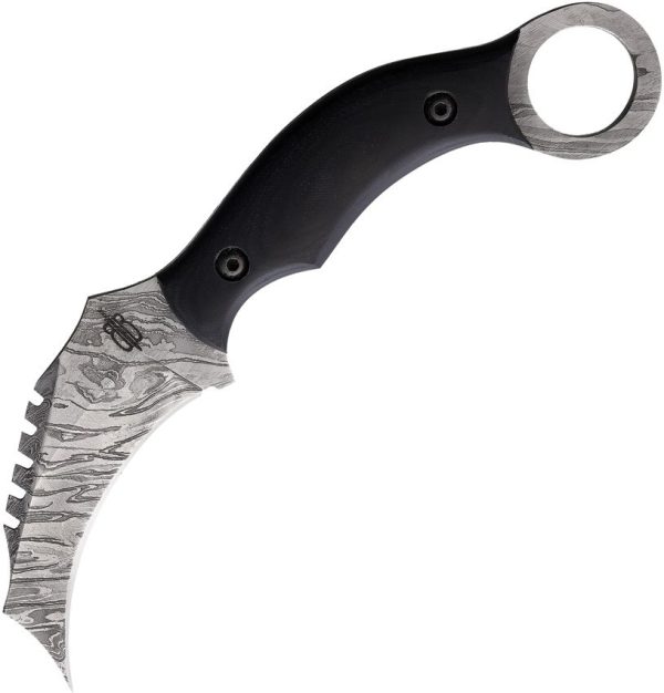 BNB1230KMB.jpg BucknBear Damascus Venom Karambit Fixed Blade Knife