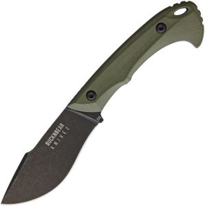 BNB12333P.jpg BucknBear Piranha Fixed Blade D2 Steel Green Handle Knife