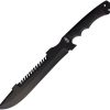 BucknBear Ultimate Survival Machete 12.5" Black Fixed Blade