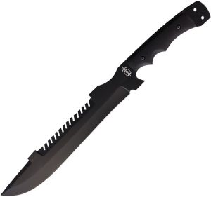 BucknBear Ultimate Survival Machete 12.5" Black Fixed Blade
