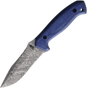 BucknBear Blue Pro-Lite Hunter - Damascus Blade