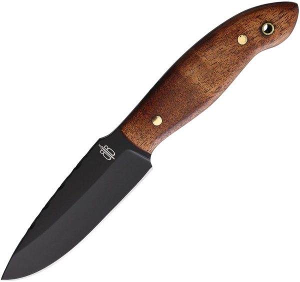 BucknBear Tactical Hunter Fixed Blade 4" Black Stainless