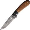 BNB15247.jpg BucknBear Spear Hunter 4" Damascus Fixed Blade Knife Brown