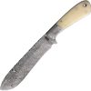 BucknBear Small Bone Machete 6.5" Damascus Fixed Blade