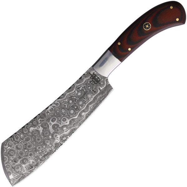 BucknBear Big Kitchen Utility Fixed Blade Damascus Steel Knife