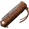BucknBear Snakewood Linerlock Folding Knife Damascus Blade