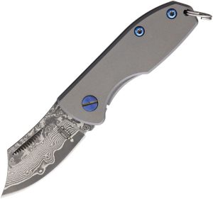 BNB7800M.jpg BucknBear Mini EDC Framelock Damascus Folding Knife Gray Titanium