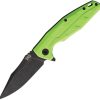 BucknBear Chameleon Linerlock Folding Knife D2 Steel Lime G10